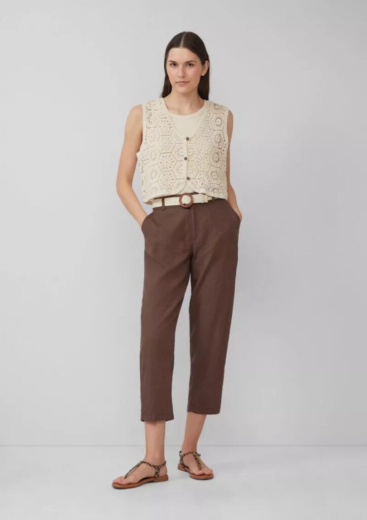 s.Oliver Leinenhose braun
