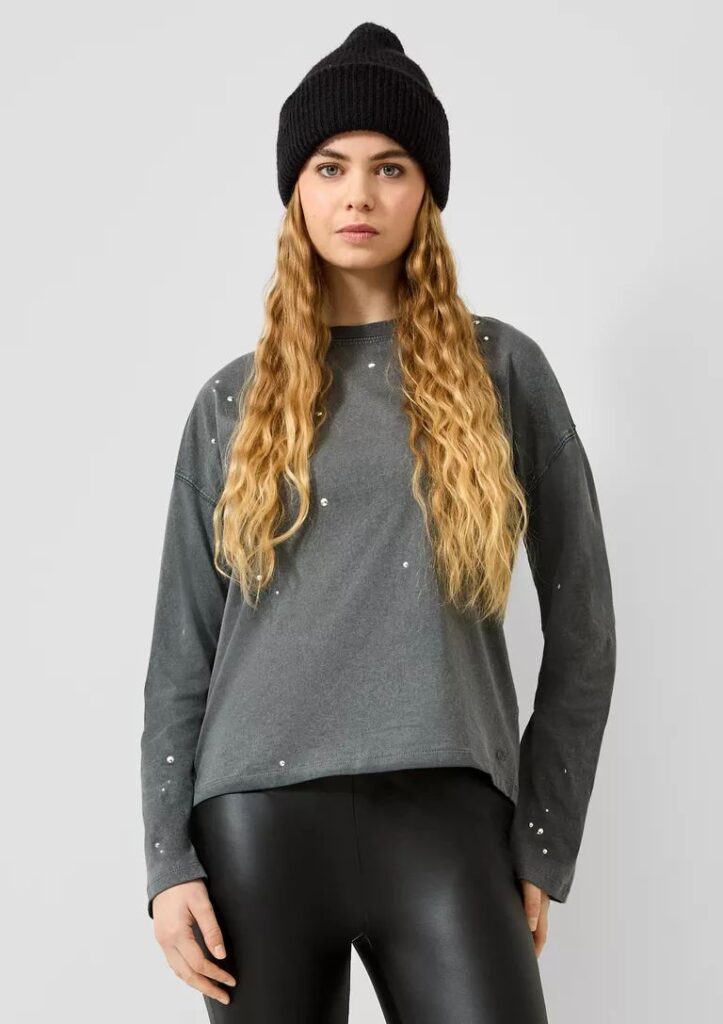 QS Nietenshirt grau 29,99